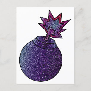 Glitzer Galaxy Bomb Postkarte