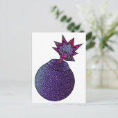 Glitzer Galaxy Bomb Postkarte (Stehend Vorderseite)