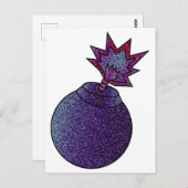 Glitzer Galaxy Bomb Postkarte (Vorne/Hinten)