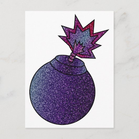 Glitzer Galaxy Bomb Postkarte (Vorderseite)