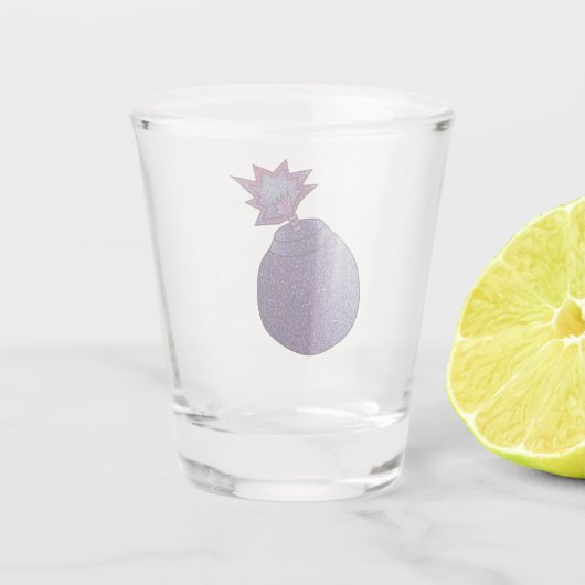 Glitzer Galaxy Bomb Schnapsglas (Rückseite)