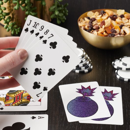 Glitzer Galaxy Bomb Spielkarten (In Situ)