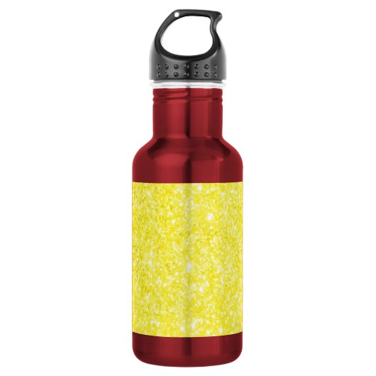 Glitzer-Gelb Trinkflasche (Vorderseite)