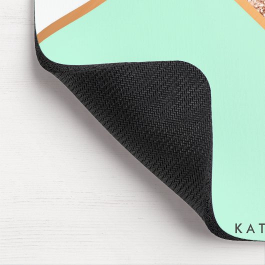 Glitzer Geometric Abstrakt Mosaic Mousepad (Ecke)