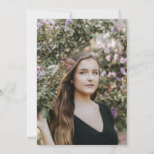 Glitzer Geometric Frame Foto Graduation Party Einladung (Rückseite)