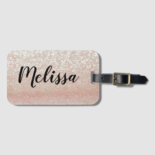 Glitzer Gepäckanhänger (Vorderseite (Horizontal))