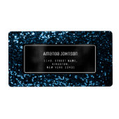 Glitzer Gerahmt Blue Navy UAWG Address Boutique (Vorne)
