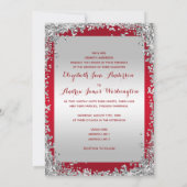 Glitzer Gerahmt & Diamond Hochzeit Einladung (Rückseite)