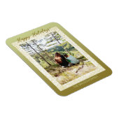 Glitzer Gerahmt Ein Foto glücklicher Urlaub Magnet (Rechte Seite)