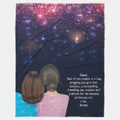 Glitzer-Geschenk für Mama von Tochter-Letter Hinwe Fleecedecke (Vorderseite)