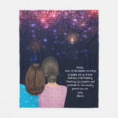 Glitzer-Geschenk für Mama von Tochter-Letter Hinwe Fleecedecke (Vorderseite)