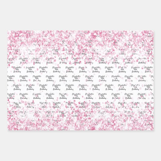 Glitzer Geschenkpapier Set (Vorderseite 2)