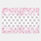 Glitzer Geschenkpapier Set (Vorderseite)