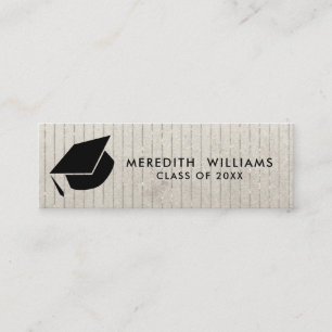 Glitzer Gestrippter Abschluss Mini Visitenkarte