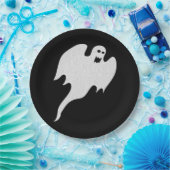 Glitzer Ghost Halloween Pappteller (Party)