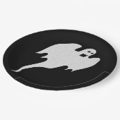Glitzer Ghost Halloween Pappteller (Schrägansicht)
