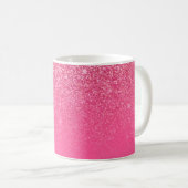 Glitzer Girl Funkelnd Rose Rosa Skriptname Benutze Kaffeetasse (VorderseiteRechts)