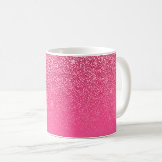 Glitzer Girl Funkelnd Rose Rosa Skriptname Benutze Kaffeetasse (VorderseiteRechts)