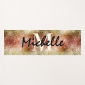 Glitzer Girl Mit Monogramm Workout Yogamatte (Vorderseite (Horizontal))