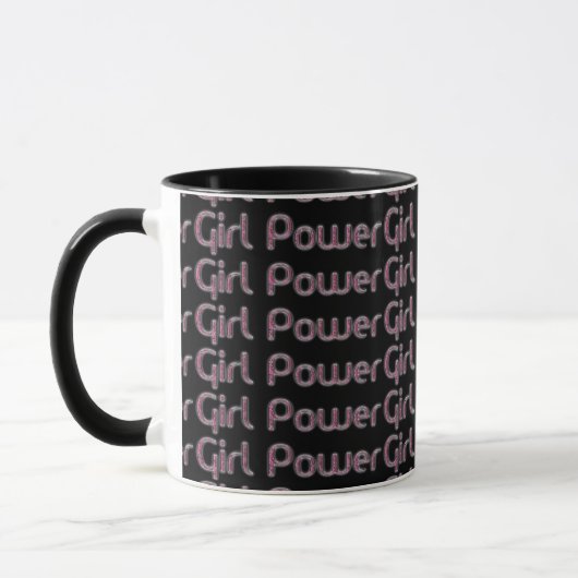 Glitzer Girl Power Tasse (Links)