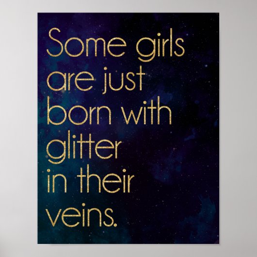 Glitzer Girl Quote Poster (Vorne)