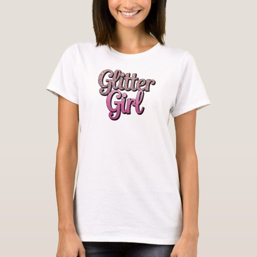"Glitzer Girl" T-Shirt (Vorderseite)