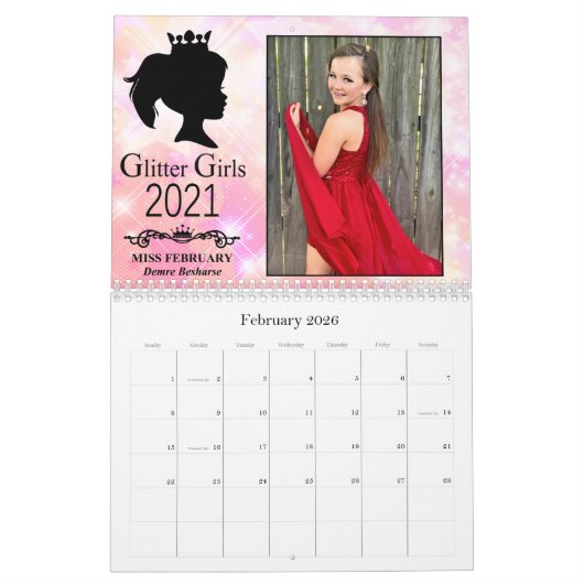 Glitzer Girls Calendar 2021 Kalender (Feb 2026)