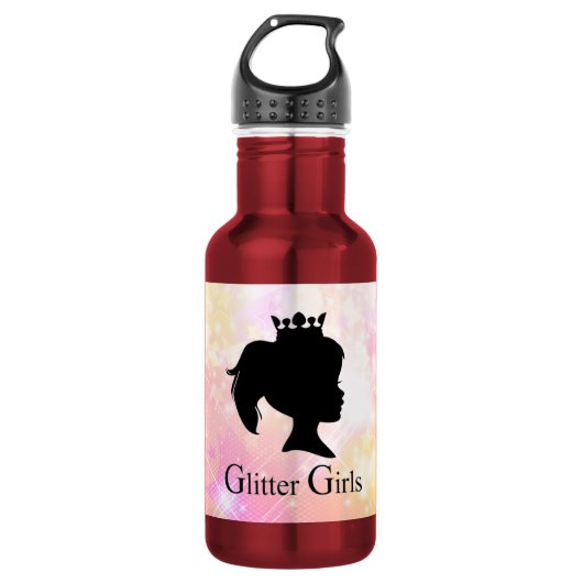 Glitzer Girls Edelstahlflasche (Vorderseite)