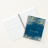 Glitzer Girly Individuelle Name Monogram Notizblock (Innenseite)