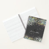 Glitzer Girly Individuelle Name Monogram Notizblock (Innenseite)