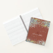 Glitzer Girly Individuelle Name Monogram Notizblock (Innenseite)