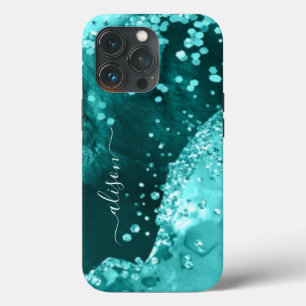 Glitzer Girly Sparkle Geburtstag Aquamarines Aqua Case-Mate iPhone Hülle