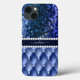 Glitzer Girly Sparkle Luxury Navy Blue Case-Mate iPhone Hülle