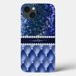 Glitzer Girly Sparkle Luxury Navy Blue Case-Mate iPhone Hülle