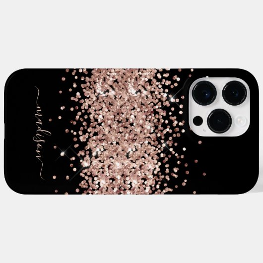 Glitzer Girly Sparkle Sweet 16 Blush Pink Case-Mate iPhone Hülle (Rückseite (Horizontal))