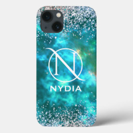 Glitzer Girly Sweet 16 Aquamarin Case-Mate iPhone Hülle