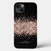 Glitzer Girly Sweet 16 Rose Gold Case-Mate iPhone Hülle (Rückseite)