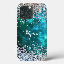 Glitzer Girly Sweet 16 Sparkle Aquamarin Case-Mate iPhone Hülle