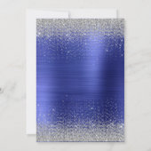 Glitzer Glam 30. Geburtstag Blue Disco Ball Einladung (Rückseite)