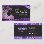 Glitzer Glam Abstrakt Moderner Friseur Salon Visitenkarte (Vorne/Hinten)