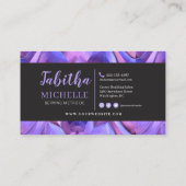 Glitzer Glam Abstrakt Moderner Friseur Salon Visitenkarte (Rückseite)