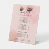 Glitzer Glam Beauty Makeup Artist Service List Sockelschild (Vorderseite)