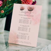 Glitzer Glam Beauty Makeup Artist Service List Sockelschild