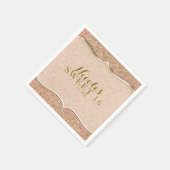 Glitzer Glam Birthday Party Custom Serviette (Ecke)