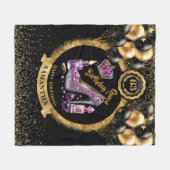 Glitzer Glam Birthday Queen High Heels Blanket Fleecedecke (Vorderseite (Horizontal))