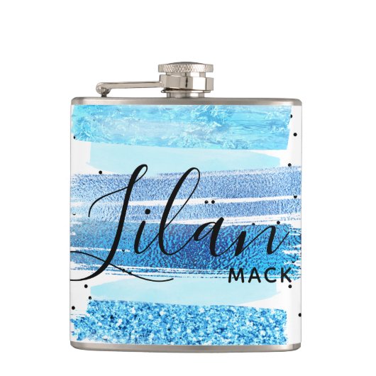 Glitzer Glam Flachmann (Vorderseite)