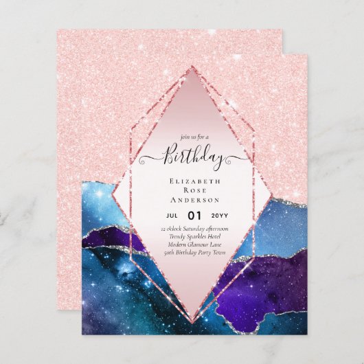 GLITZER Glam Foil Hübsch Jegliches Alter (Vorne/Hinten)