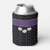 Glitzer Glam Girly Dice Monogram Bunco Can Cooler Dosenkühler (Kanne Vorderseite)
