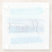 Glitzer Glam Glasuntersetzer (Rückseite)