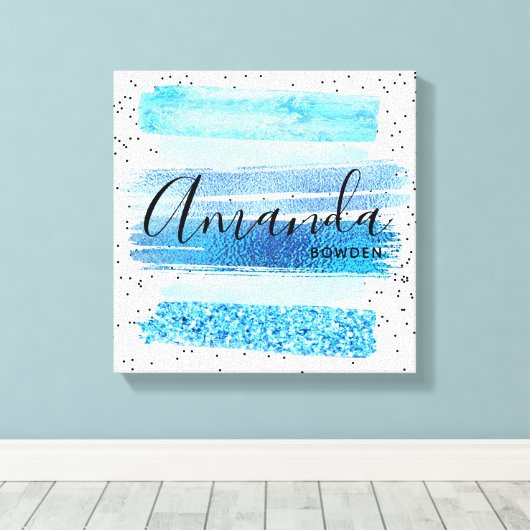 Glitzer Glam Leinwanddruck (Insitu (Holzboden))